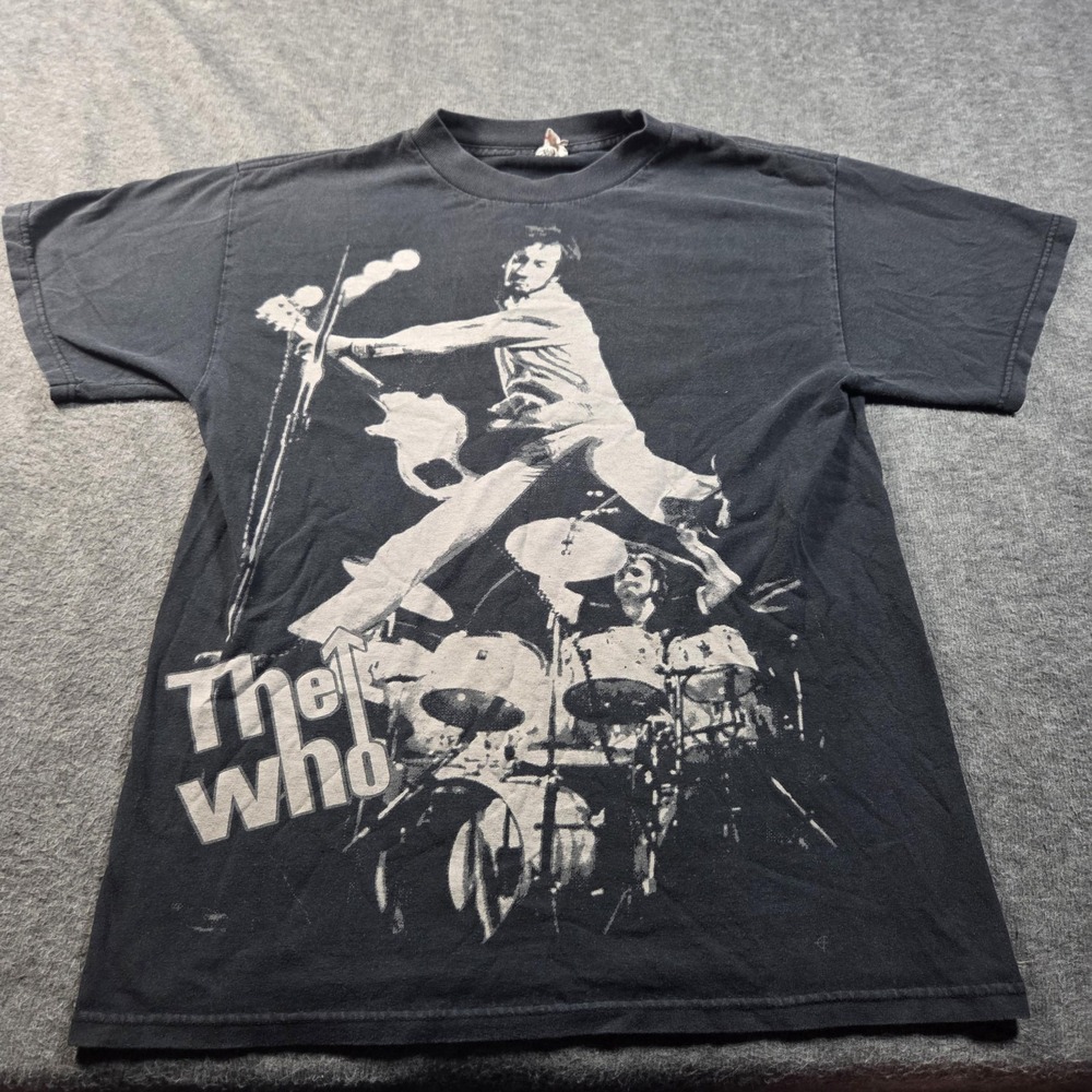 A-Style The Who Shirt Mens Large Black Band Graphic Rock Music Concert Tee